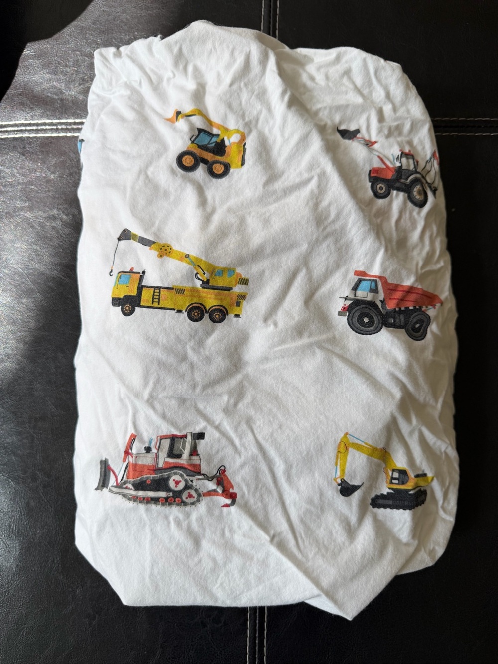 Addison Belle - Construction Print - 100% Cotton Fitted Crib/Toddler Bed Sheet